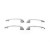Накладки на ручки с верхушкой (8 деталей, нерж.) Carmos - Турецкая сталь для Fiat Linea 2006-2018 гг. - фото 6