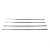 Наружняя окантовка стекол Mitsubishi Lancer X 2008↗ гг. (4 шт, нерж.) Carmos - Турецкая сталь - фото 2