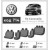 Чехлы сиденья VW T6 Transporter Van 9 мест c 2016 г н.в. тканевые - Элегант Модель Classic - фото 15