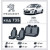 Чехлы сиденья Peugeot 308 хетчбек с 2012-15 г тканевые - Элегант Модель Classic - фото 15