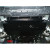 Защита Peugeot 508 2010-2014 V-2.0 HDI двигатель, КПП, радиатор частично - Kolchuga - фото 7