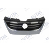 Решітка радіатора Volkswagen Passat CC 2008-2012 з отв.п / тронік, пластик світло-сірий - AVTM