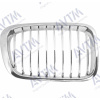 Решетка радиатора BMW 3 (e46) 1998-2001 правая хром, ребра черн. - AVTM