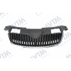 Решетка радиатора Skoda Fabia/Roomster 2007-2010 нижн.рант-хром. ребра-черн. - AVTM