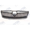 Решітка радіатора Skoda Octavia (A5) 2009-2013 черн. з хром рамкою - AVTM