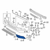 Грати в бампер Audi A4 12-16 (B8) права з хром молдингом (крім S-LINE) - AVTM