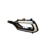 Решетка в бампер Hyundai Santa Fe III 16-18 пер. левая с отв. п/тум. черная - AVTM