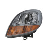 Фара передня Renaul Kangoo 2003-2008 ліва H4 з жовтим поворот., хром.рамка, авто. регул. - TYC