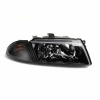 Фара передняя Mitsubishi Carisma 2000-2006 черная правая H4, автом. регул. - DEPO