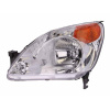 Фара передняя Honda CR-V II 2001-2004 левая H4 с желтым указателем повор., эл. рег. - DEPO