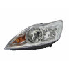Фара передня Ford Focus II 2008-2011 ліва H7 / H1, автом. рег., з мотором, (серебрян.рамка) - DEPO