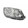 Фара передня Volkswagen Caddy 2010-15 / Touran 2010-2015 права H4, автомат.рег, + мотор., Черн. отраж - DEPO