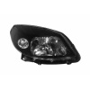 Фара передняя Dacia/Renault Sandero 2008-2011 правая H4, черная рамка, мех./эл.., - DEPO