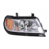 Фара передня Mitsubishi Pajero Sport 2002-2008 права H4 з указ.поворота хутро / авт.рег., (Чорна рамка - DEPO