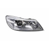 Фара передняя Skoda Octavia (A5) 09-13 правая, с лого Octavia, электр. регулир - VAG