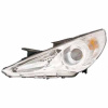 Фара передня Hyundai Sonata YF 2011-2014 права H7 / H7 автом. рег..с мотором, хром.рамка - DEPO