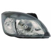 Фара передня Kia Rio II 2005-2010 права met H4, авт., + Моторчик, чёрн.отражат. - DEPO