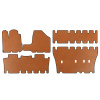 Коврики EVA Toyota Sienna 2003-2009 гг. (3 ряда, Оранжевые)