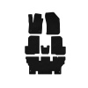 Текстильные коврики Deluxe Dacia Lodgy 2012-2022 гг. (3 ряда, 7-местный, черный)
