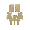 Коврики EVA Toyota 4Runner 2009-2024 гг. (3 ряда, 2014-2024, 7-местный, Бежевые)