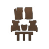 Коврики EVA Toyota 4Runner 2009-2024 гг. (3 ряда, 2014-2024, 7-местный, Коричневый)
