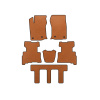 Коврики EVA Toyota 4Runner 2009-2024 гг. (3 ряда, 2014-2024, 7-местный, Оранжевый)