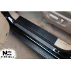 Накладки на пороги для Тойота LAND CRUISER 200 2008- Premium нержавейка + плівка Карбон NataNiko