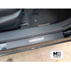 Накладки на пороги MAZDA 6 III/FL 2012-2017 Premium нержавейка+пленка Карбон NataNiko
