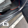 Накладки на пороги DODGE JOURNEY 2008- Premium нержавейка + плівка Карбон NataNiko