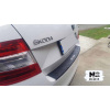 Накладки на бампер с загибом Skoda OCTAVIA III A7 универсал 2013-2020 нержавейка+пленка Карбон NataNiko