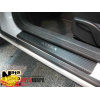 Накладки на пороги OPEL ASTRA III H 4/5D 2004-2009 Premium нержавейка+пленка Карбон NataNiko