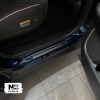 Накладки на пороги Mazda CX-9 II 2017- 4 шт на метал Premium нержавейка+пленка Карбон NataNiko
