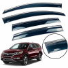 Ветровики для Honda CR-V 2012-2017 нерж. с хром полоской (Defl)