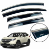 Ветровики для Honda CR-V 2017+ нерж. с хром полоской (Defl)