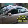 Ветровики для Toyota Camry V40 2006-2011 нерж. с хром полоской (Defl)