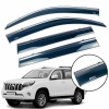 Ветровики для Toyota LC 150 Prado /GX 460 2010+ нерж. с хром полоской (Defl)