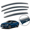 Вітровики для Renault Megane IV 2016+ Sedan нерж. з хром полоскою (Defl)