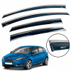 Вітровики для Ford Focus 2011-2019 III Sedan/HB нерж. з хром полоскою (Defl)