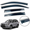 Ветровики для Subaru Forester 2013-2018 нерж. с хром полоской (Defl)