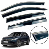 Вітровики для Volkswagen Tiguan 2016+ нерж. з хром полоскою (Defl)
