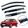 Ветровики для Skoda Kamiq 2019+ нерж. с хром полоской (Defl)