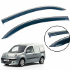 Ветровики для Renault Kangoo II 2008-2020 нерж. с хром полоской (Defl)