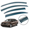 Вітровики для Volkswagen Jetta 2011-2018 Sedan/USA нерж. з хром полоскою (Defl)