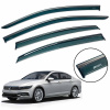 Ветровики для Volkswagen Passat B8+ 2019+ Sedan (China) нерж. с хром полоской (Defl)