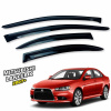 Ветровики для Mitsubishi Lancer 10 2007+ (Defl) Q2