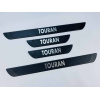 Накладки на пороги для TOURAN 4шт (Y-3 чорний хром-карбон) (TAN24)