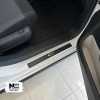 Накладки на пороги CITROEN JUMPY II 2007-2016 Premium нержавейка+пленка Карбон NataNiko