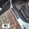 Накладки на пороги RENAULT SCENIC III 2009-2015 Premium нержавейка + плівка Карбон NataNiko