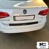 Накладки на бампер с загибом Volkswagen JETTA VI 2010-2019 нержавейка+пленка Карбон NataNiko