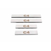Citroen C4 2005-2010 Накладки на пороги (нерж) - Carmos